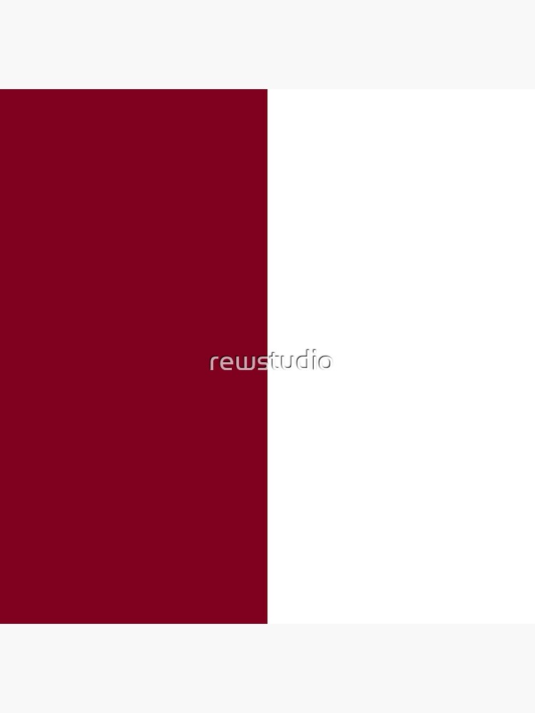 "Burgundy And White Half And Half" Poster for Sale by rewstudio Redbubble