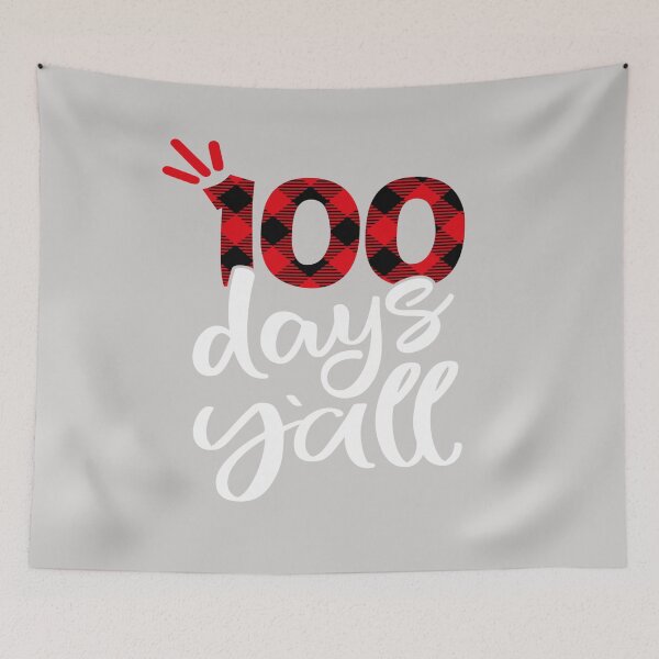 Item preview, Red Plaid 100 Days Y'all Teacher Student 100th Day Of School designed and sold by GINIART.