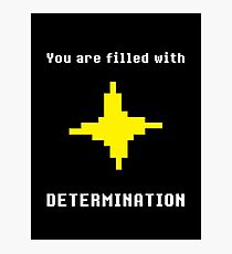 UNDERTALE - DETERMINATION T-SHIRT (SAVE POINT) Photographic Print