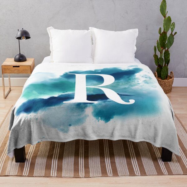 Item preview, Blue Watercolour Monogram R Letter designed and sold by RossWilson12.