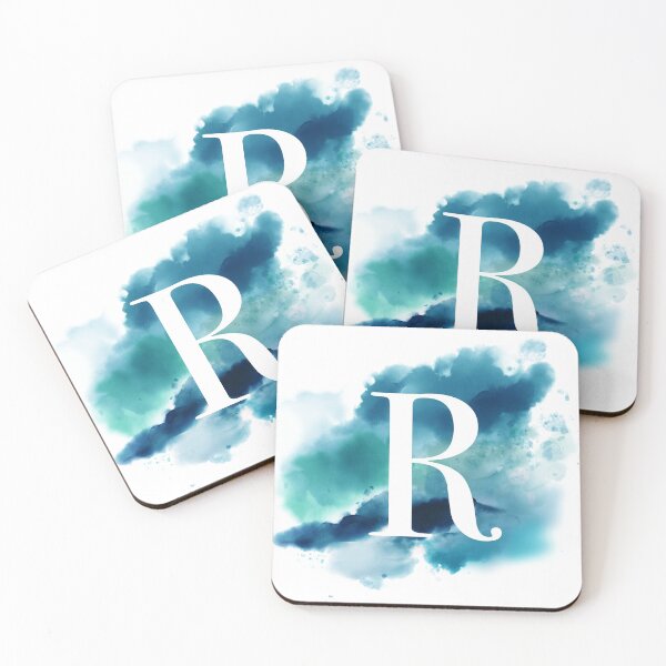 Item preview, Blue Watercolour Monogram R Letter designed and sold by RossWilson12.