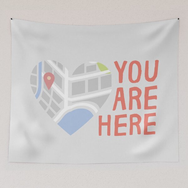 Item preview, You are here - heart map designed and sold by windcolors.