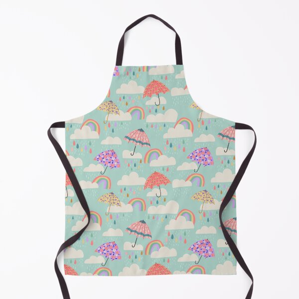 Item preview, Spring Rain on Aqua designed and sold by latheandquill.