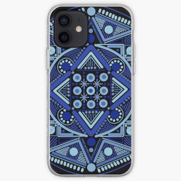 Number Six in Blues Black iPhone Soft Case