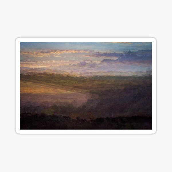Distant Mountains Sticker