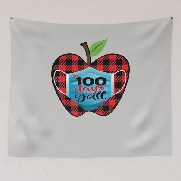 Item preview, Red Plaid 100 Days Y'all Teacher Student 100th Day Of School designed and sold by GINIART.