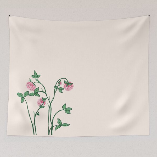 Item preview, Botanical drawing of a red clover designed and sold by Luaillustration.