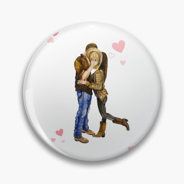 Item preview, COWGIRL/COWBOY KISS BEHIND THE HAT, WITH PINK HEARTS  designed and sold by wildwhimsical.