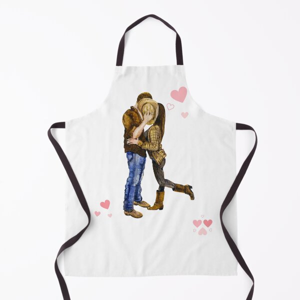 Item preview, COWGIRL/COWBOY KISS BEHIND THE HAT, WITH PINK HEARTS  designed and sold by wildwhimsical.