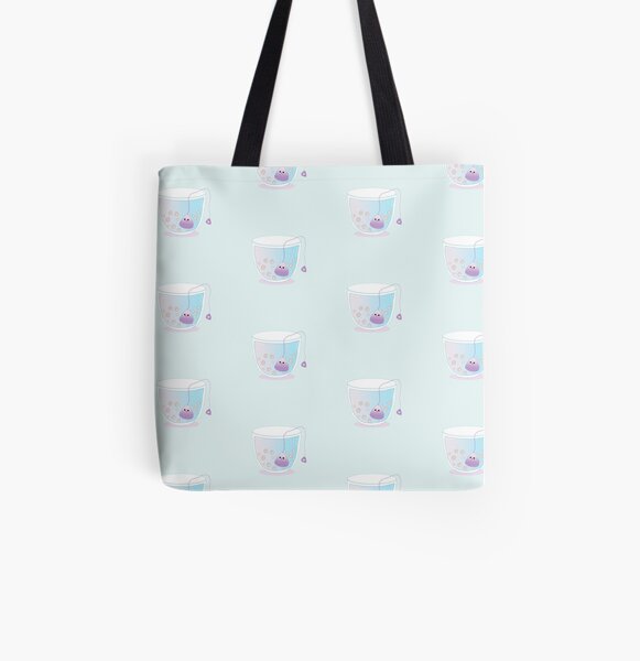 Kawaii Teacup All Over Print Tote Bag