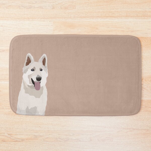 Artikelvorschau, Weißer Schweizer Schäferhund Portrait Digitale Illustration entworfen und verkauft von sherylwylie.