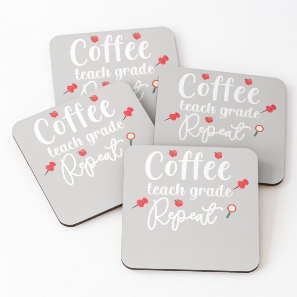 Item preview, Coffee Teach Grade Repeat Funny Teachers Life Gifts designed and sold by GINIART.
