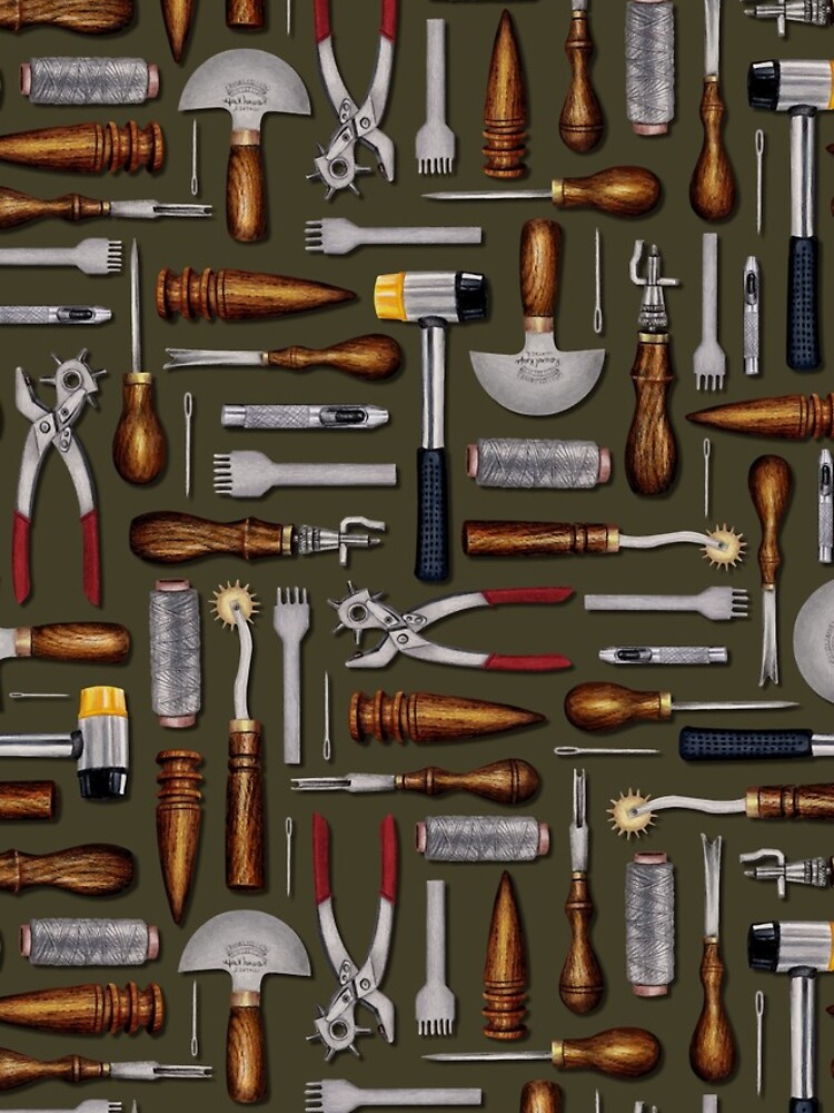 Leatherworking Tools for Leather Craft Poster for Sale by somecallmebeth
