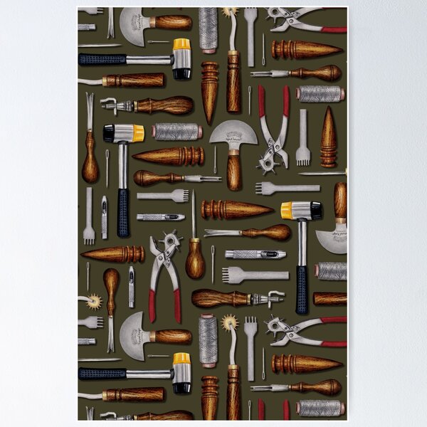 Leatherworking Tools for Leather Craft Poster