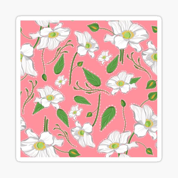 Aperçu de l'œuvre Anémone du Japon (rose) créée et vendue par DukaDevi.