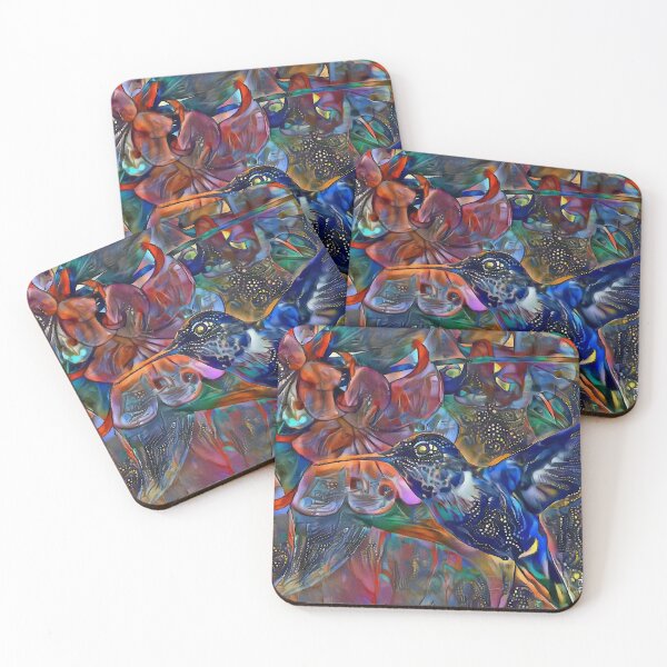 Item preview, Colibri fiesta, hummingbird, bird, pajaro, oiseau, lea roche paintings designed and sold by L. ROCHE.