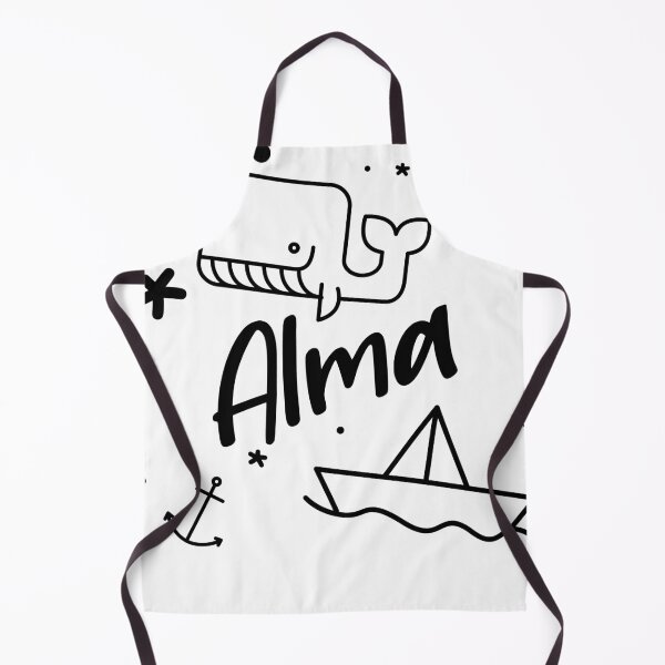 Item preview, Alma - cute name motif with whale, anchor and boat for girls designed and sold by khoaitay-Shirts.