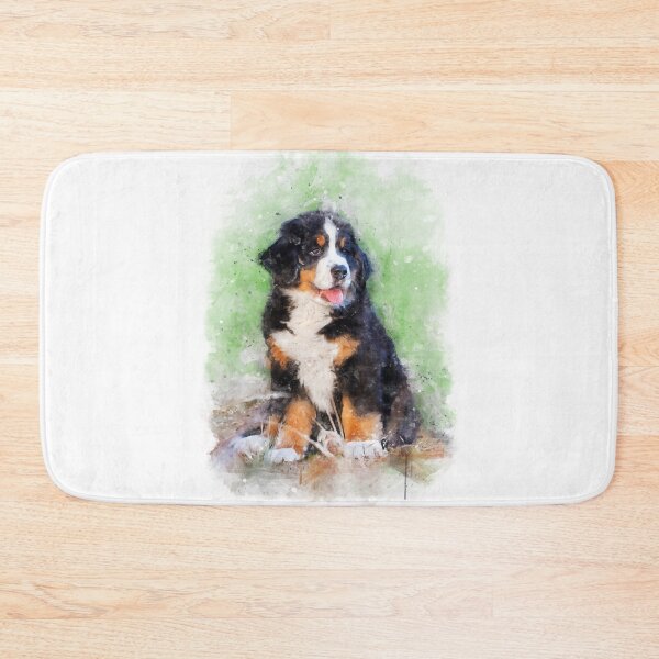 Item preview, Bernese Mountain Dog puppy watercolor designed and sold by PetsArt.