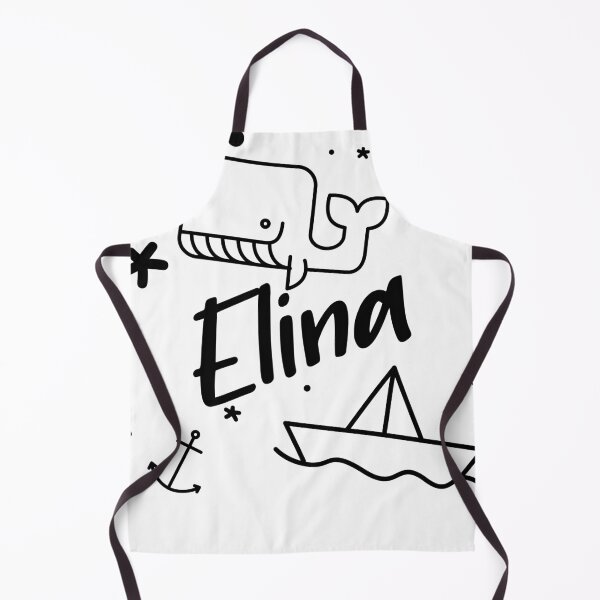 Item preview, Elina - cute name motif with whale, anchor and boat for girls designed and sold by khoaitay-Shirts.