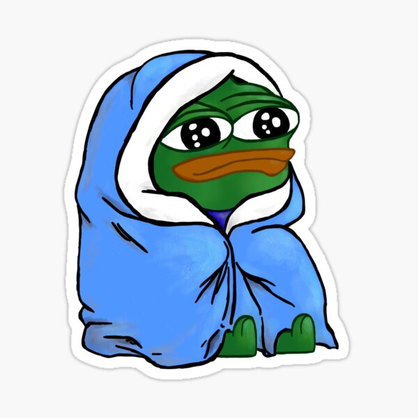 Old Pepe Cozy Blanket Sticker By Waisehell Redbubble