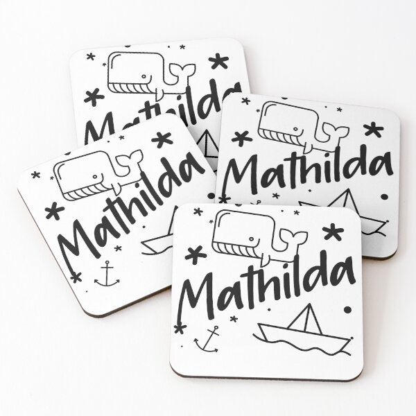 Item preview, Mathilda - cute name motif with whale, anchor and boat for girls designed and sold by khoaitay-Shirts.
