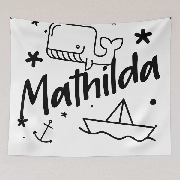 Item preview, Mathilda - cute name motif with whale, anchor and boat for girls designed and sold by khoaitay-Shirts.