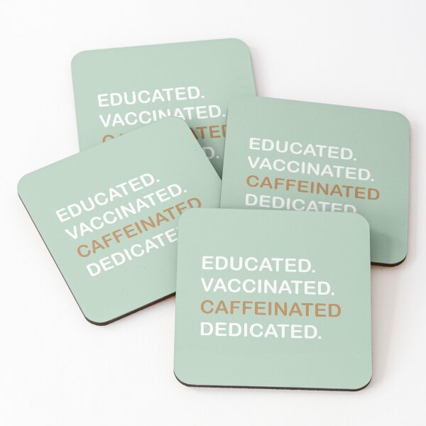 Item preview, Educated Vaccinated Caffeinated Dedicated , Vaccinated AF , Vaccine Shirt, Nurse Shirt, Gift for doctor tee designed and sold by midodesign20.