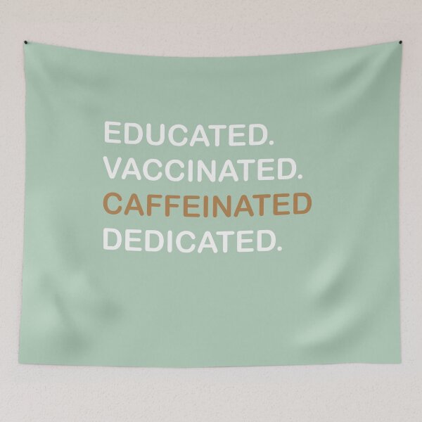 Item preview, Educated Vaccinated Caffeinated Dedicated , Vaccinated AF , Vaccine Shirt, Nurse Shirt, Gift for doctor tee designed and sold by midodesign20.