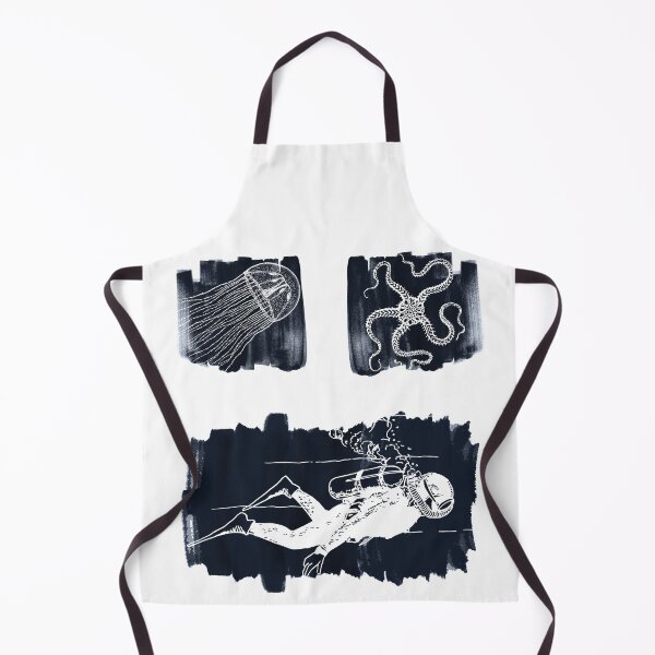 Item preview, Dark Ocean Pack - Sea Creatures and Scuba Diver designed and sold by Hedda Young.