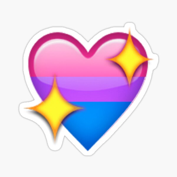 Bisexual Pride Emoji Sticker.