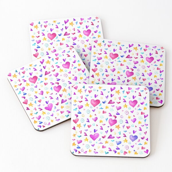 Item preview, Hearts, Stars and Spirals Colorful Pattern of Love designed and sold by SirLeeTees.