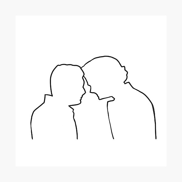 Item preview, sam and dean silhouette minimalist, dean death barn scene forehead touch, supernatural finale designed and sold by LannisterOnMars.