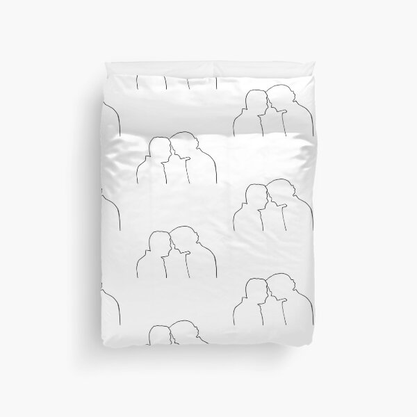 Item preview, sam and dean silhouette minimalist, dean death barn scene forehead touch, supernatural finale designed and sold by LannisterOnMars.