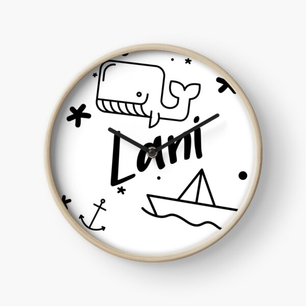 Item preview, Lani - cute name motif with whale, anchor and boat for girls designed and sold by khoaitay-Shirts.