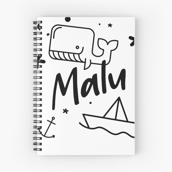 Item preview, Malu - cute name motif with whale, anchor and boat for girls designed and sold by khoaitay-Shirts.