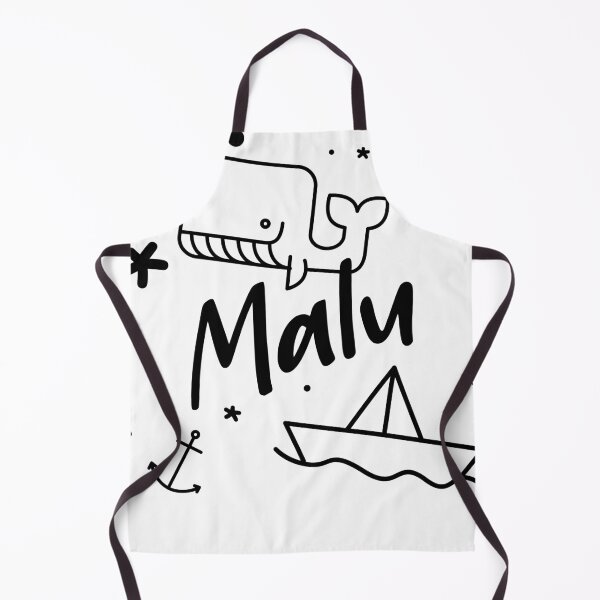 Item preview, Malu - cute name motif with whale, anchor and boat for girls designed and sold by khoaitay-Shirts.