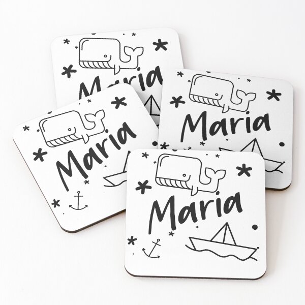 Item preview, Maria - sweet name motif with whale, anchor and boat for girls designed and sold by khoaitay-Shirts.