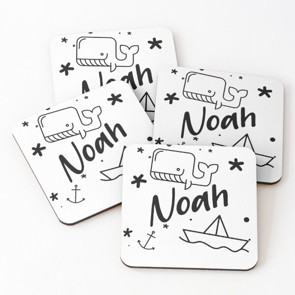Item preview, Noah - cute name motif with whale, anchor and boat for boys designed and sold by khoaitay-Shirts.