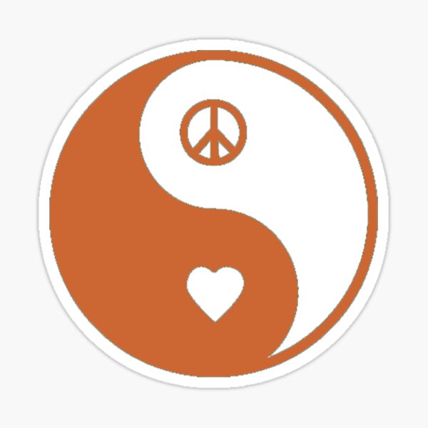 Love and Peace Logo by Nigel of tunnelmental Sticker