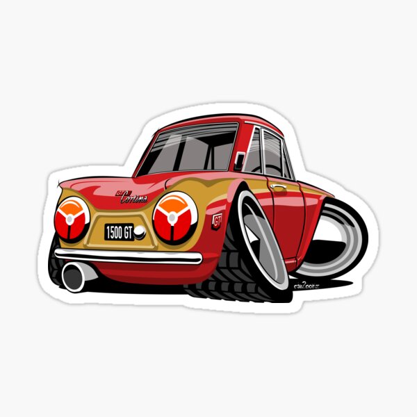 Item preview, Ford Cortina Mark 1 Gold Leaf caricature designed and sold by car2oonz.