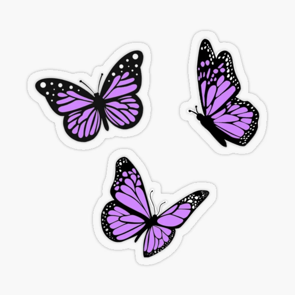 purple butterfly sticker pack Sticker for Sale by logan-fairchild