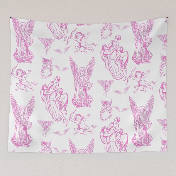 Item preview, Tattoo Angelic Neon Pink Design In White designed and sold by LittleIconShop.