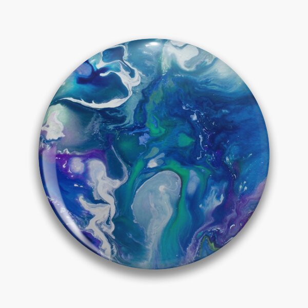 Artikelvorschau, Peacock Crown Chakra & Third Eye Energy Paint Pour entworfen und verkauft von Angie Latham.