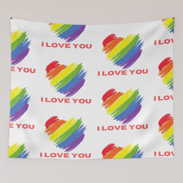 Item preview, Rainbow Heart Valentines designed and sold by WorldPrintTees.