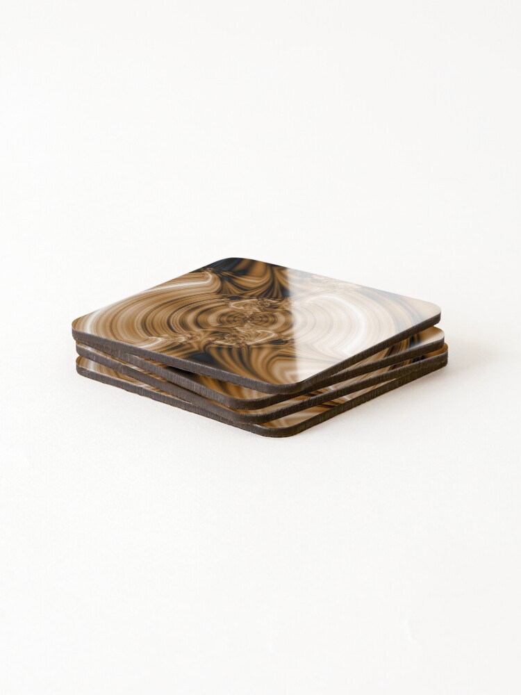 Thumbnail 4 of 5, Coasters (Set of 4), Gold Ripples designed and sold by marcusgr.