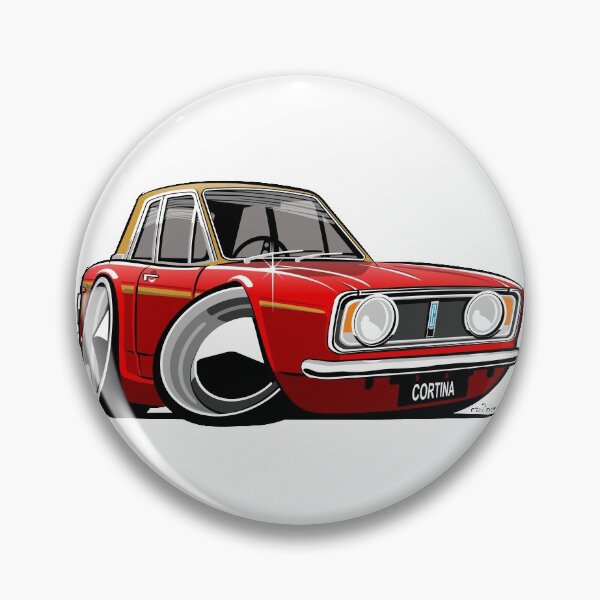 Item preview, Ford Cortina GT Mark 2 caricature in Gold Leaf livery designed and sold by car2oonz.