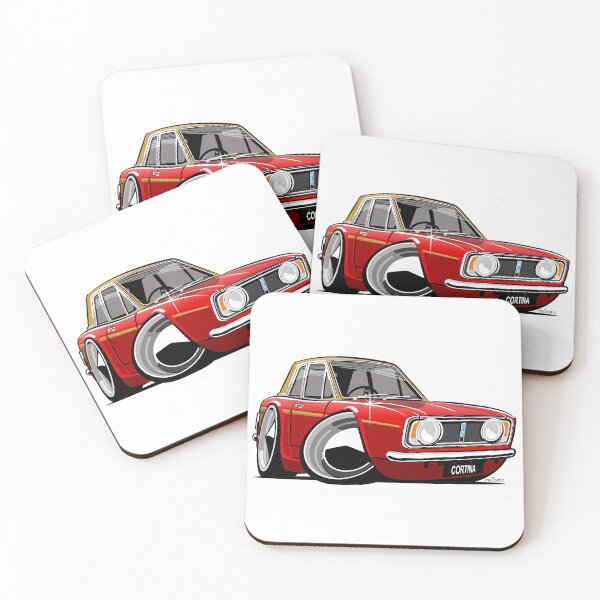 Item preview, Ford Cortina GT Mark 2 caricature in Gold Leaf livery designed and sold by car2oonz.