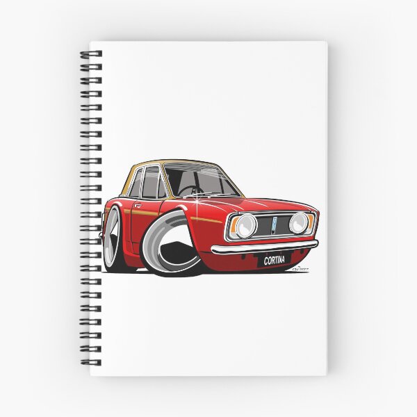 Item preview, Ford Cortina GT Mark 2 caricature in Gold Leaf livery designed and sold by car2oonz.