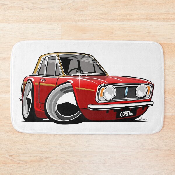 Item preview, Ford Cortina GT Mark 2 caricature in Gold Leaf livery designed and sold by car2oonz.