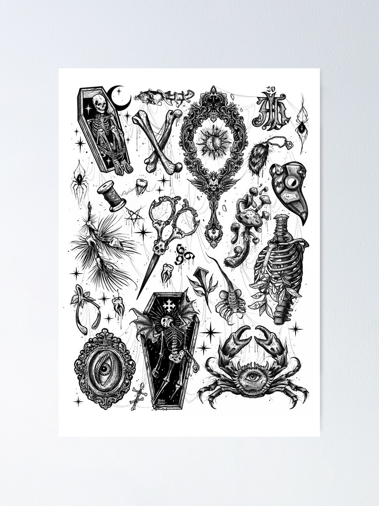 Halloween Seamless Pattern Stock Illustration  Download Image Now   Pattern Halloween Tattoo  iStock